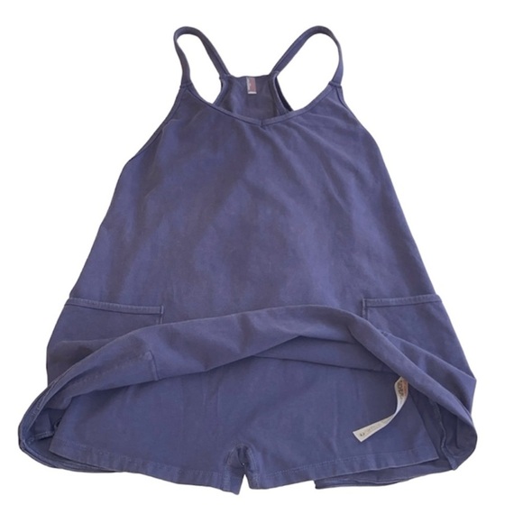 Free People FP Movement Hot Shot Mini Dress Blue Indigo NWOT Small Medium - Picture 7 of 14